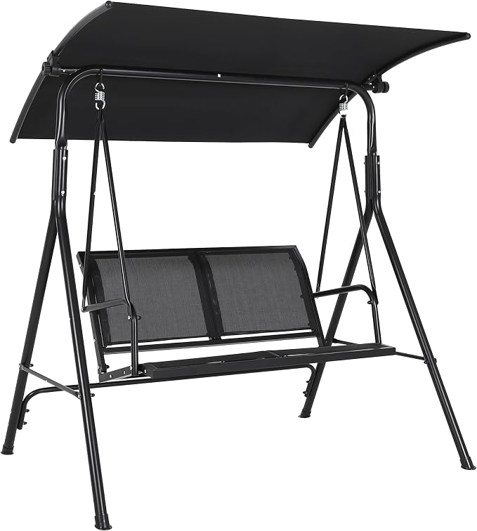 Porch Swing with Adjustable Canopy by Garvee