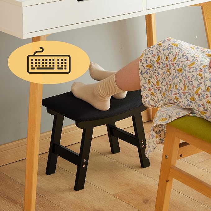 Foot Stool Ottoman Foot Rest Under Desk, Small Stool - Image 8