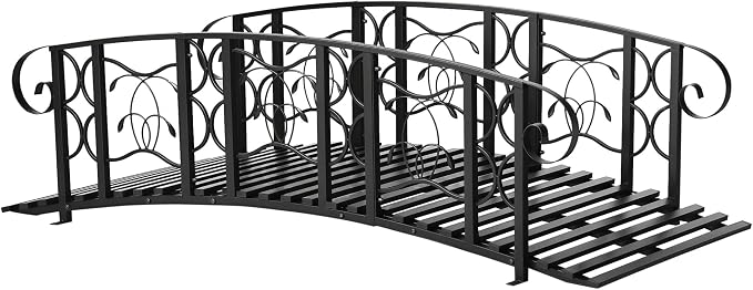 Outsunny 6' Metal Arch Backyard Garden Bridge by Outsunny