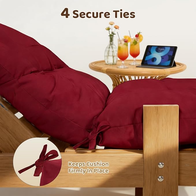 Waterproof Outdoor Chaise Lounge Chair Cushion, Replacement Lounge Chair - Image 4