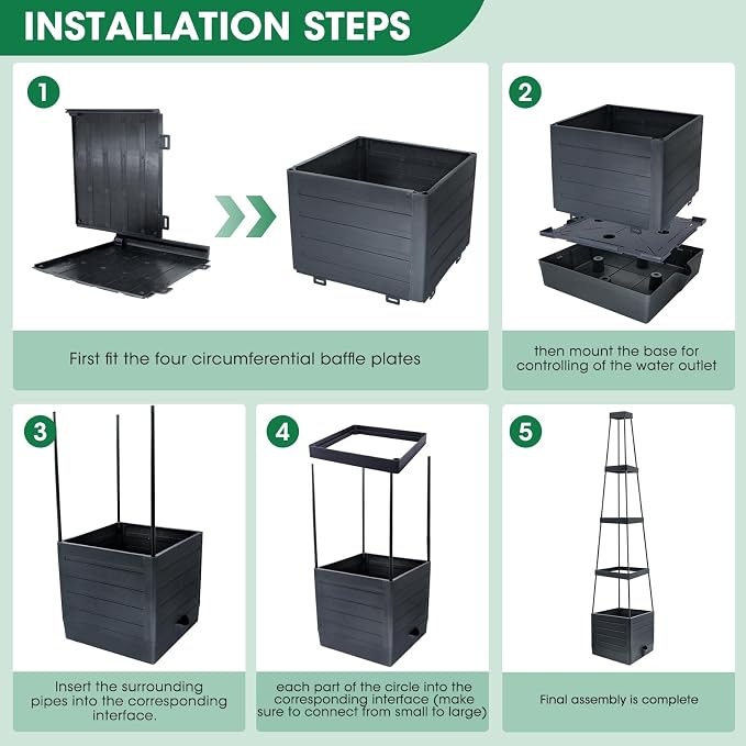 MQFORU 4Pack Raised Garden Bed Planter Boxes - Image 8