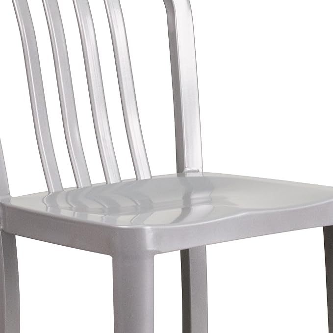 Flash Furniture Gael Commercial Grade 2 Pack 24" High Silver Metal - Image 9