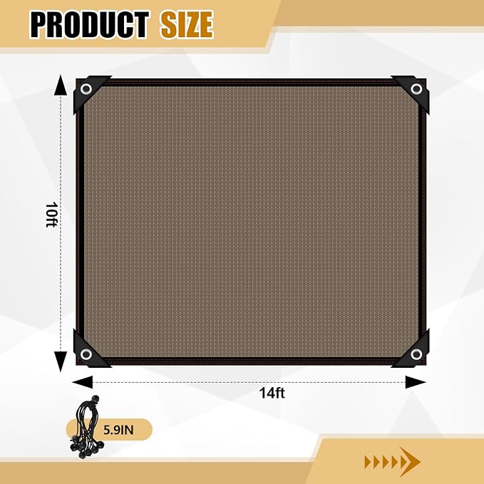 95% Pergola Shade Cover with Grommets - Image 2