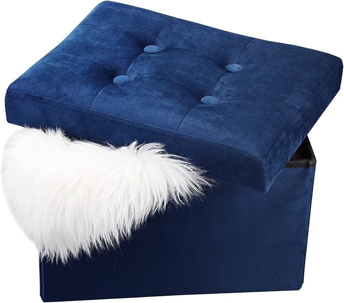 LINMAGCO Small Velvet Ottoman by LINMAGCO