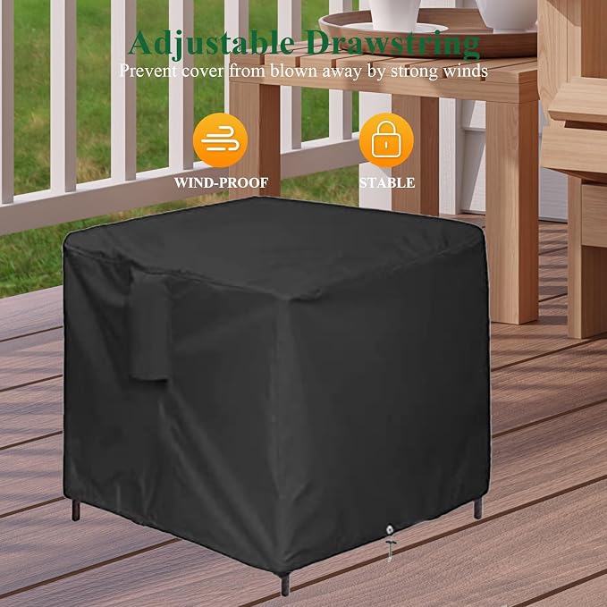 Outdoor Wicker End Side Tables Cover - Image 3