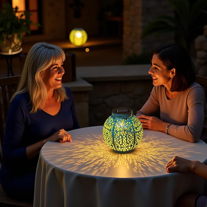 TAKE ME 2 Packs Solar Lanterns Outdoor Lights Waterproof Garden Lanterns - Image 8