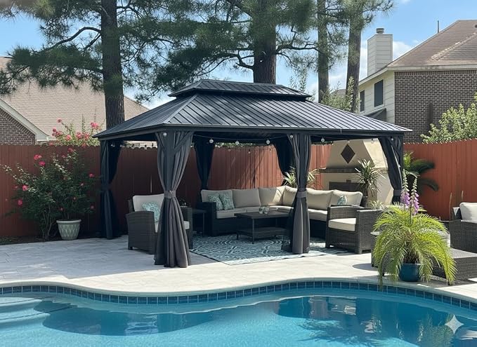 PURPLE LEAF 12'x18' Hardtop Gazebo by PURPLELEAF