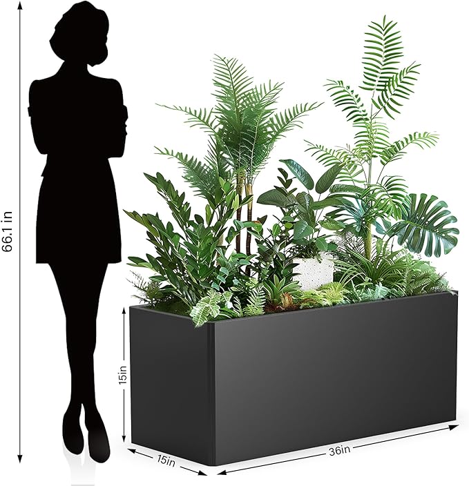 Rectangular Planter Box Large Planter Box Outdoor, Metal Planters - Image 7