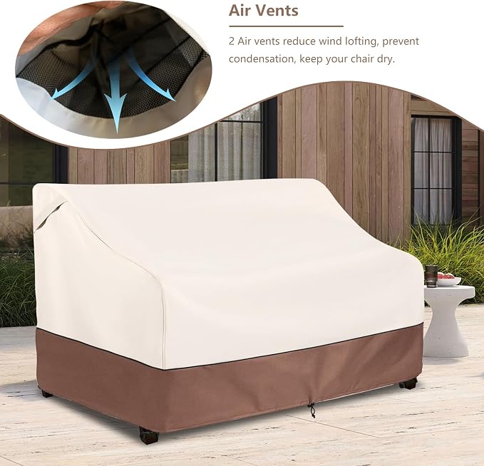 okcool Heavy Duty Patio Sofa Cover, 100% Waterproof 3-Seater Outdoor Sofa Cover - Image 3