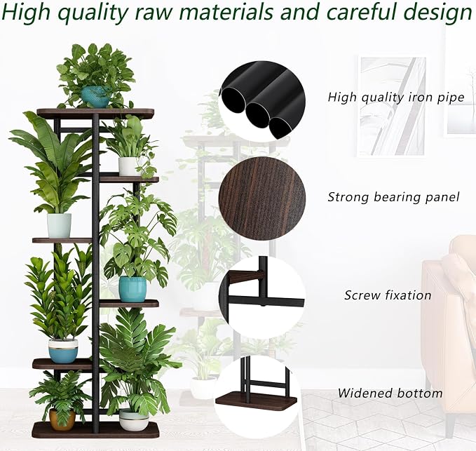 LINZINAR Plant Stand 6 Tier 7 Potted Indoor Plant Shelf Multiple Stands - Image 6