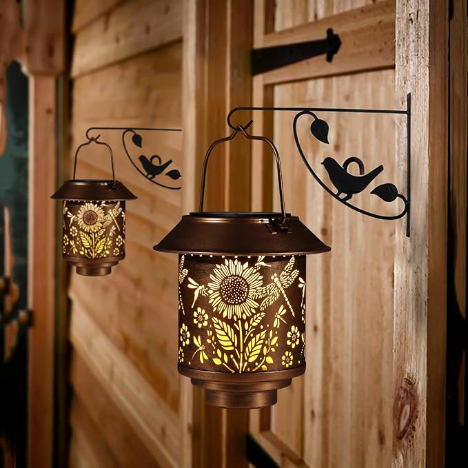 Solar Lantern Outdoor Hanging Sunflower Lights Gifts - Image 5