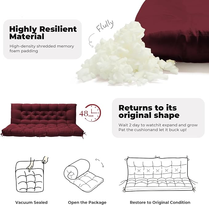 Porch Swing Cushions, Patio Swing Cushions Waterproof - Image 7