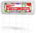 Plastic Trellis Netting 79" x 328 ft Heavy Duty Plant Support Netting White by Aticca