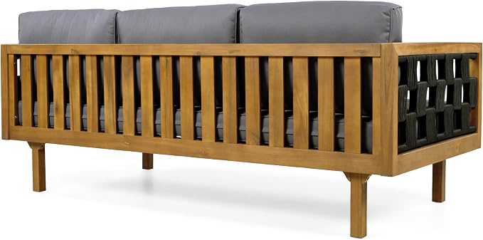 Christopher Knight Home Rosie Acacia Wood Outdoor Daybed Sofa - Image 9