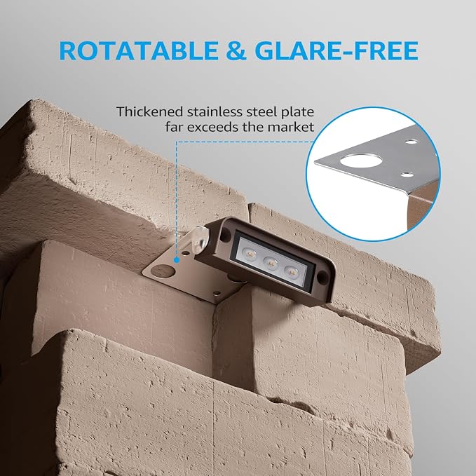 LEONLITE 4 Inch LED Hardscape Lighting, Update Retaining Wall Lights, LED - Image 4