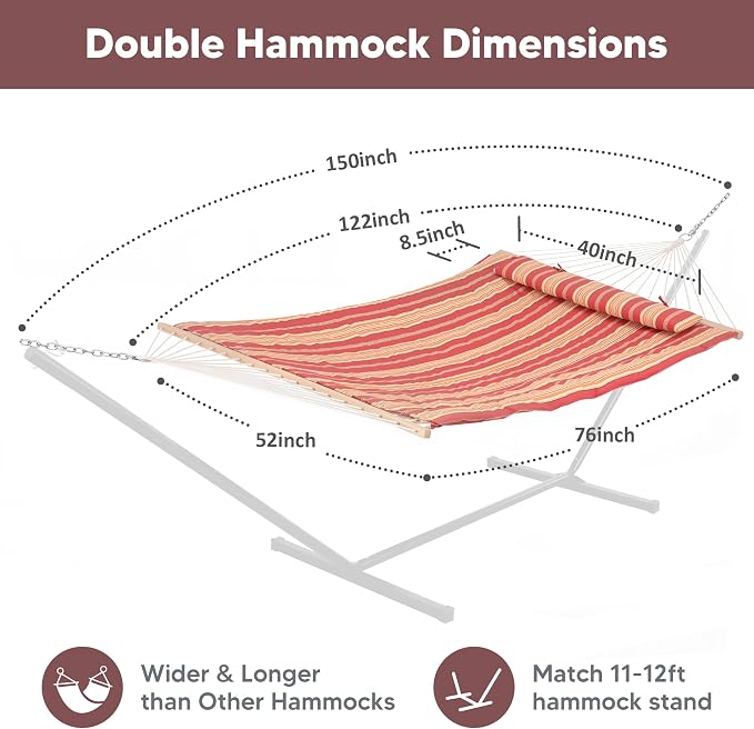 SUNCREAT Two Person Rope Hammock - Image 6