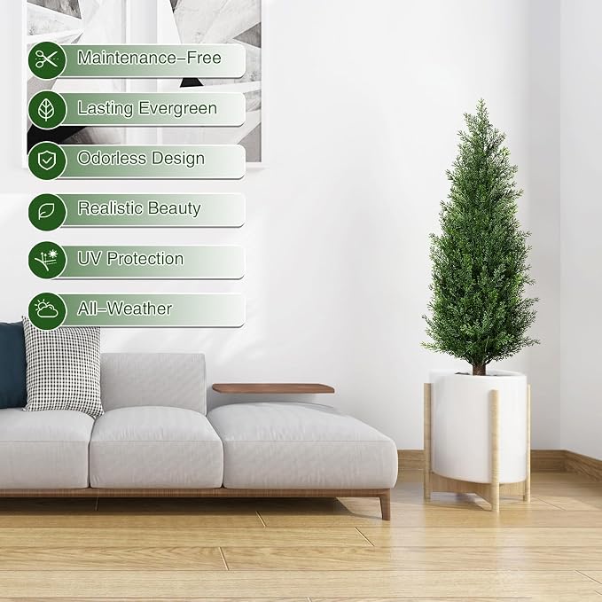 3FT Artificial Cedar Topiary Trees - Image 5