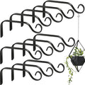12 Pack Hanging Plant Bracket 7.3 Inches Metal Hook Decorative Straight Hanger by Chumia