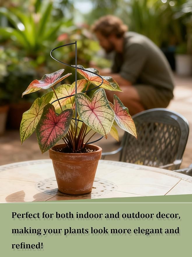 4 Pack Small Wavy Trellis for Potted Plants Indoor, 15 in Garden Trellis for - Image 4