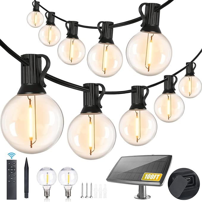 100FT Solar String Lights Outdoor Waterproof by Yusist