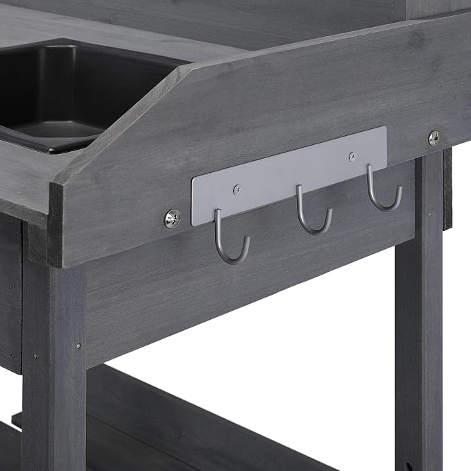 Yaheetech Outdoor Potting Bench Table Potters Benches Garden Workstation - Image 8