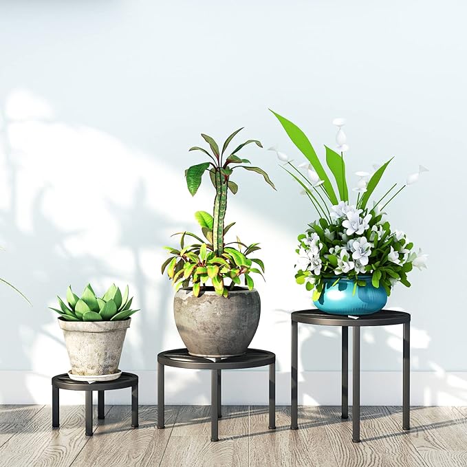 Zhongma Set of 3 Fully Assembled Metal Plant Stand - Image 2