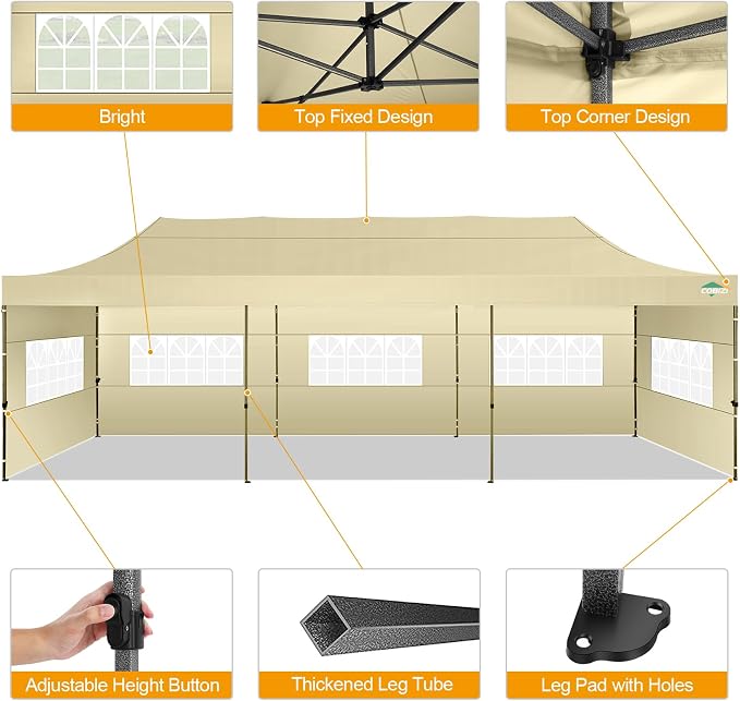 COBIZI 10x30 Pop up Canopy Tent 10x30 Canopy - Image 4