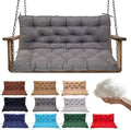 Swing Replacement Cushions for Outdoor: 2-3 Seater Waterproof Porch Bench by QLWYKJP