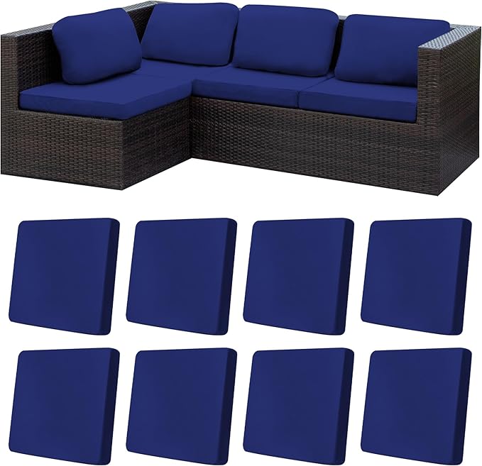 8Pcs Stretch Patio Cushion Covers, Outdoor Couch Covers Replacement, Outdoor by BIETYONE