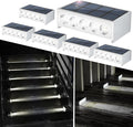 T-SUN Solar Step Light Outdoor, 6 Pack Solar Stair Lights, 6000K Step Lights by T-SUN