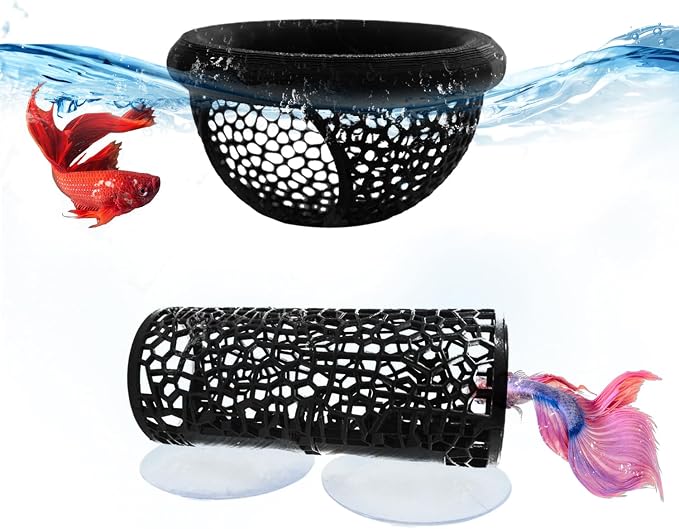 Little Fish Hammock and Little Fish Swimming Tunnel 2-Piece Set Aquarium Small by Unknown