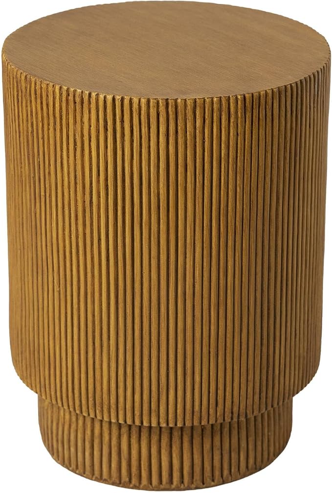 LeisureMod Modern Side Table Round Fiberstone Top Accent End Table - Image 8