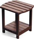 Ciokea Adirondack Outdoor Side Table, 2-Tier Sturdy Patio End Table Weather by CIOKEA