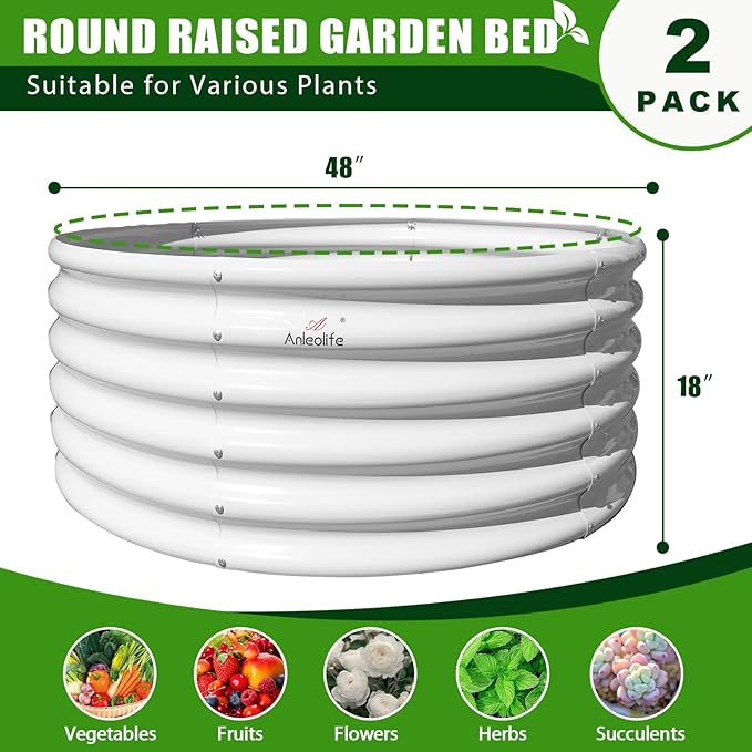 A ANLEOLIFE 6-Pack 4X4X1.5ft & 6X2X1.5ft Deep Root Galvanized Raised Garden - Image 4
