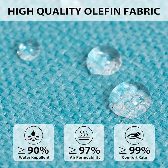 Sundale Outdoor Olefin Chaise Lounge Cushion Set of 2, Water-Resistant Patio - Image 3
