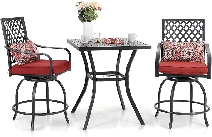 Sophia & William Patio Bar Set, 3 Pieces Outdoor Bistro Set by SophiaWilliam