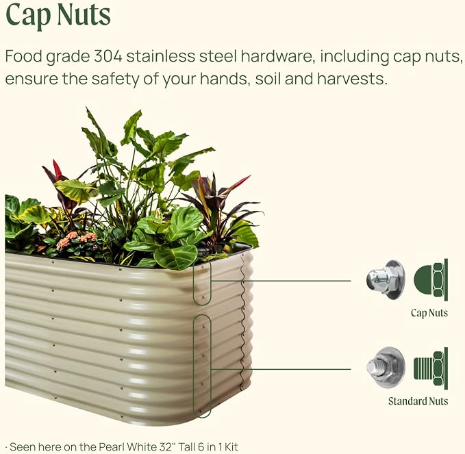 Vego garden 32" Tall 42" Round Raised Garden Bed Raised Bed Planter Box - Image 7