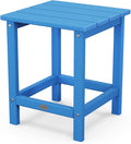 POLYWOOD Long Island 18" Side Table, Pacific Blue by POLYWOOD