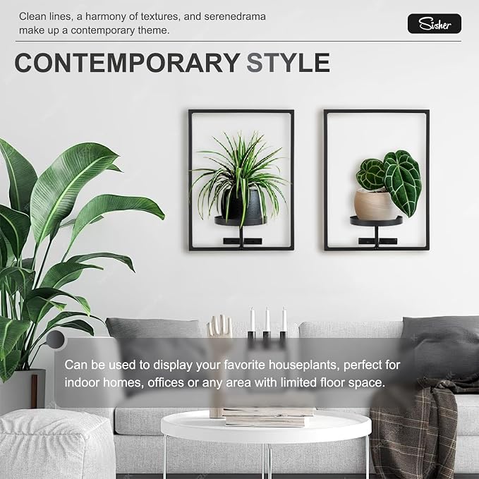 Sisher Plant Stand Indoor Outdoor, Window Plant Shelf Picture Frame Wall Plant - Image 4
