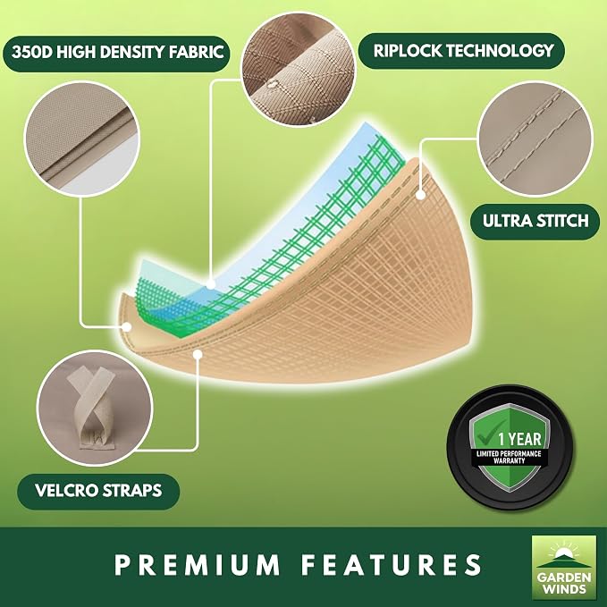 Garden Winds Reinforced RipLock 350 Replacement Canopy Top Cover Compatible - Image 3
