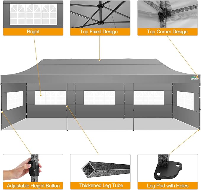 COBIZI 10x30 Pop up Canopy Tent 10x30 Canopy - Image 4