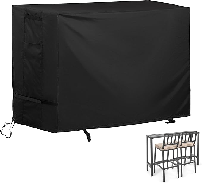 Patio Bar Table Set Cover for 55in Pub Height Bar Table & 2 Bar Stools by Unknown