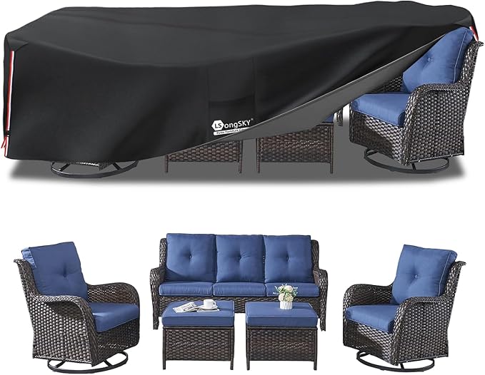 Outdoor Furniture Covers Waterproof, 600D Heavy Duty Patio Cover by LSongSKY
