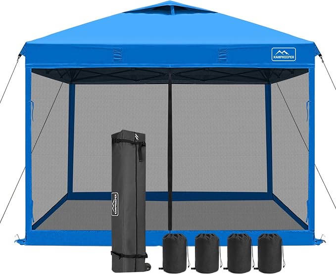KAMPKEEPER 10x10 Pop-Up Canopy Tent, Waterproof, Portable Shade by KAMPKEEPER