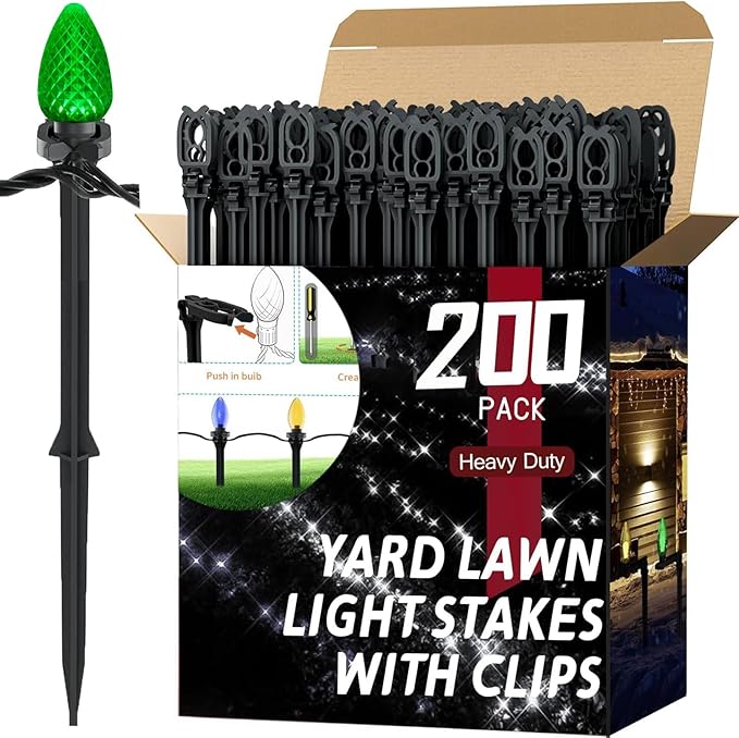 200 Pack Christmas Light Stakes 8.5"-10" by koneboss
