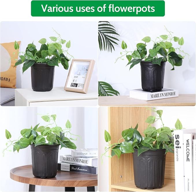 JERIA 50-Pack 1 Gallon Flexible Plant Nursery Pots - Image 7