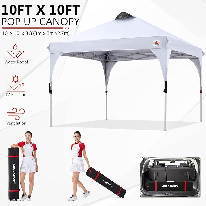 ABCCANOPY 10x10FT Canopy Tent 1-Person Setup, Portable Instant Sun Shelter - Image 2