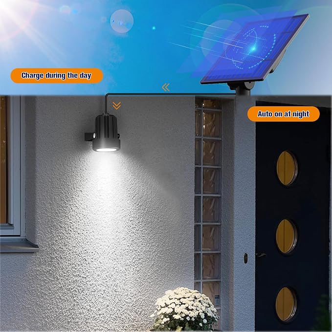 APONUO Solar Spot Lights Outdoor 6-in-1 Solar Landscape Lights Dusk to Dawn - Image 4