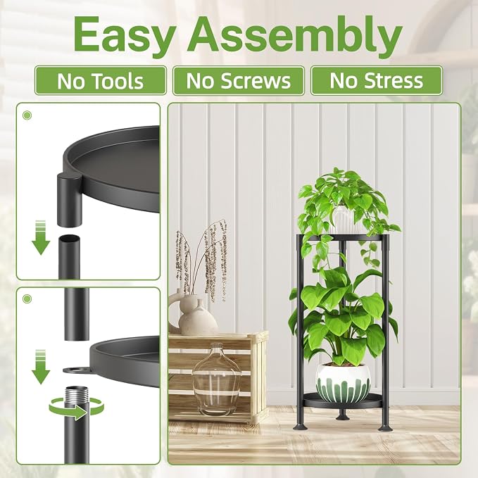 iDavosic.ly 2 Tier Plant Stand Indoor - Image 4