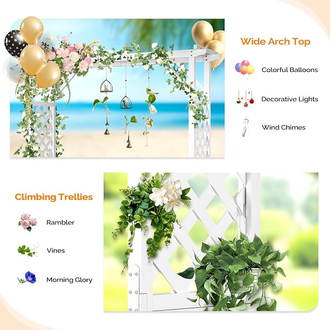 VINGLI Wooden Garden Arbor - Image 5